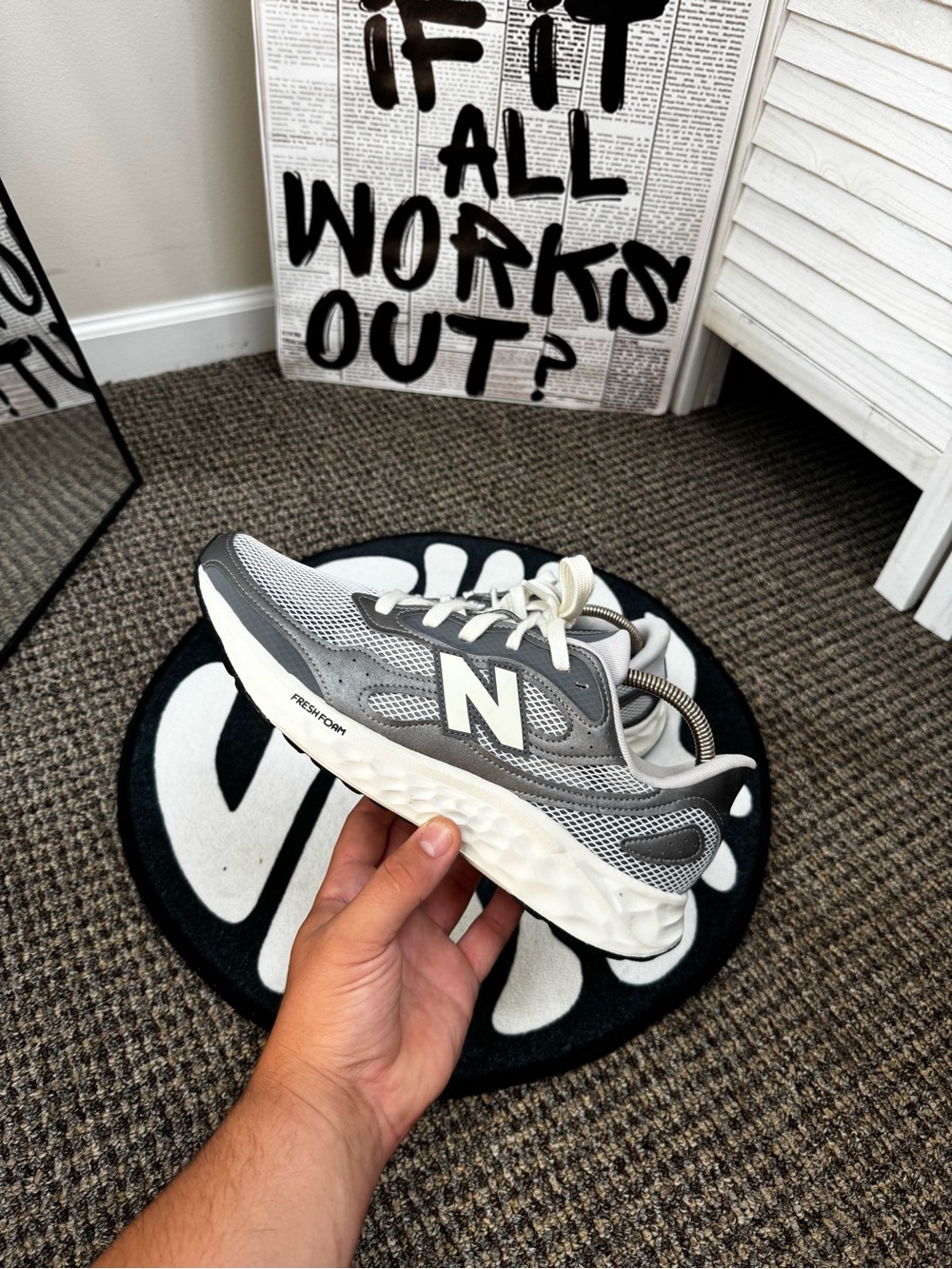 New Balance Fresh Foam X More v6 Men’s US 11 EU 45 – Grey White Running Shoes
